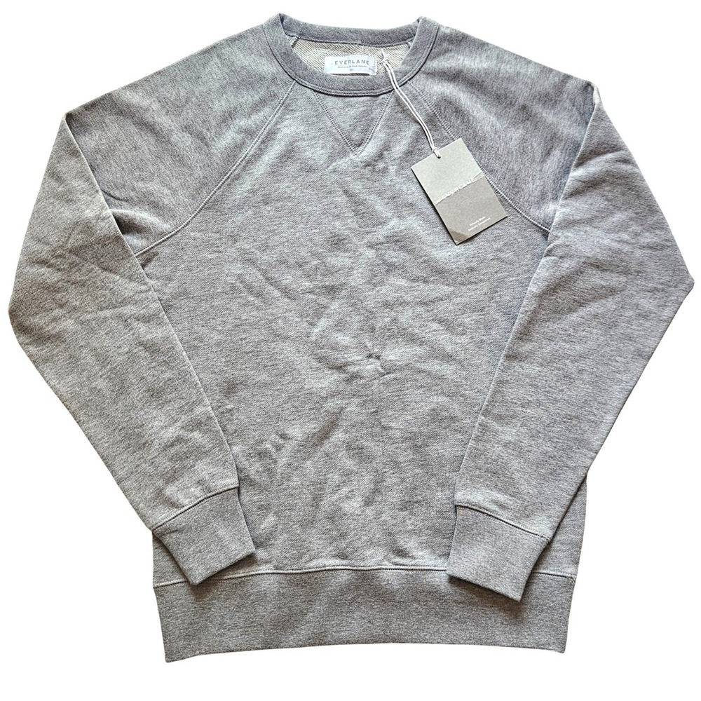 Everlane The Classic French Terry Crewneck Sweatshirt Heather Gray XXS‎ - Picture 6 of 13